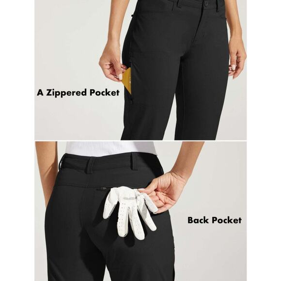 Willit Sports Woman's Golf/Hiking Pants Water Resistant Black Size 4 NWT - Picture 7 of 9